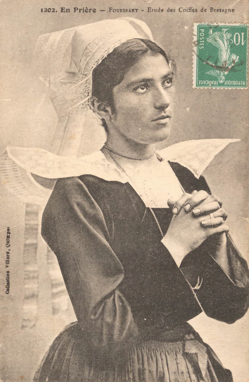 carte postale EN PRIERE Finistère 1922 019248 Photo
