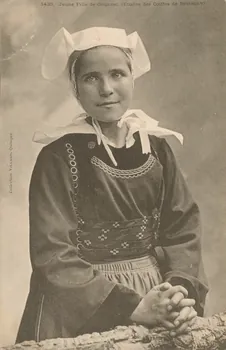 carte postale JEUNE FILLE DE GOUEZEC Finistère 1903 019268 Photo