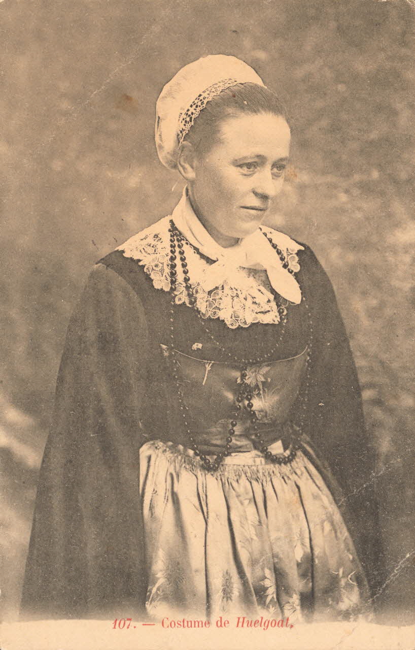 carte postale COSTUME DE HUELGOAT Finistère 1907 019278 Photo
