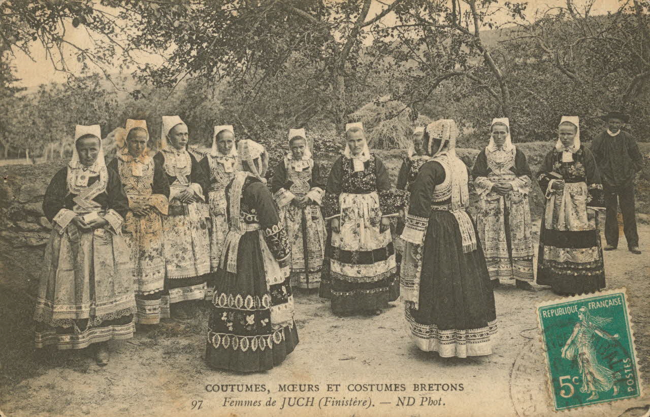 carte postale MOEURS ET COUTUMES BRETONS Finistère 1903-1920 019330 Photo