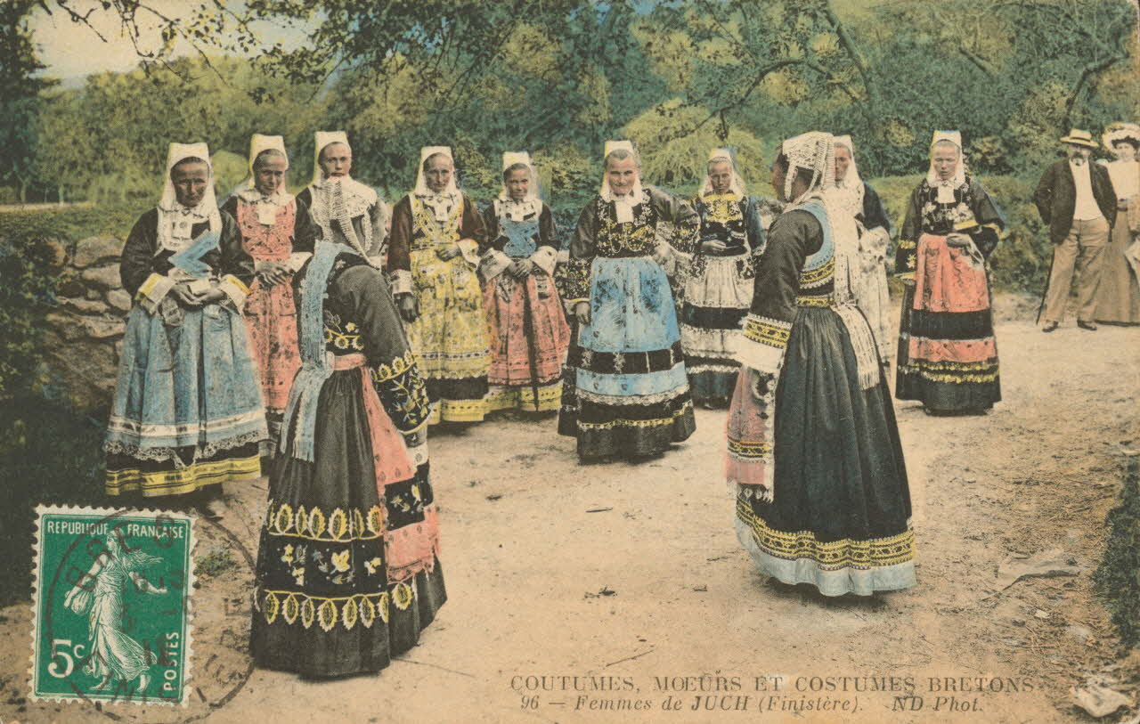 carte postale MOEURS ET COUTUMES BRETONS Finistère 1912 019331 Photo