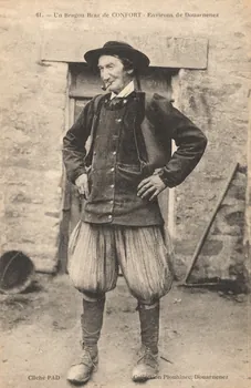 carte postale UN BRAGOU BRAZ DE CONFORT Finistère 1903-1920 019369 Photo