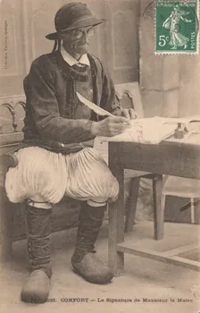 carte postale LA SIGNATURE DE MR LE MAIRE Finistère 1909 019373 Photo