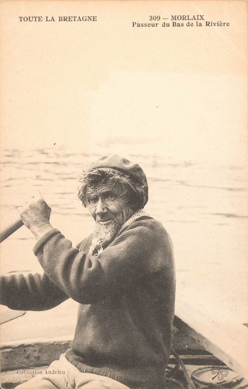 carte postale PASSEUR DU BAS DE LA RIVIERE Finistère 1903 019402 Photo