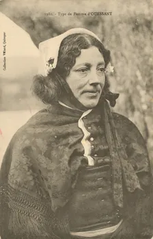 carte postale TYPE DE FEMME D'OUESSANT Finistère 1903-1920 019412 Photo
