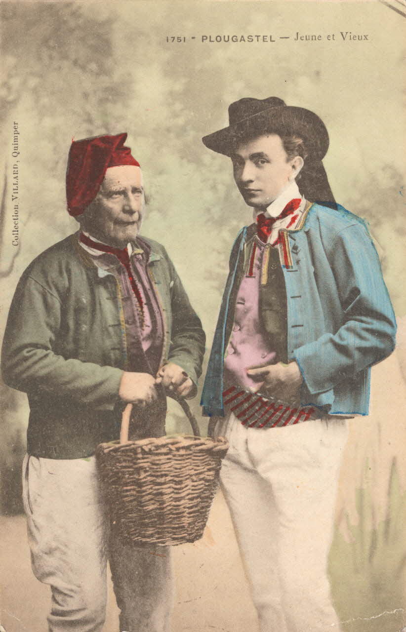 carte postale JEUNE ET VIEUX Finistère 1906 019468 Photo