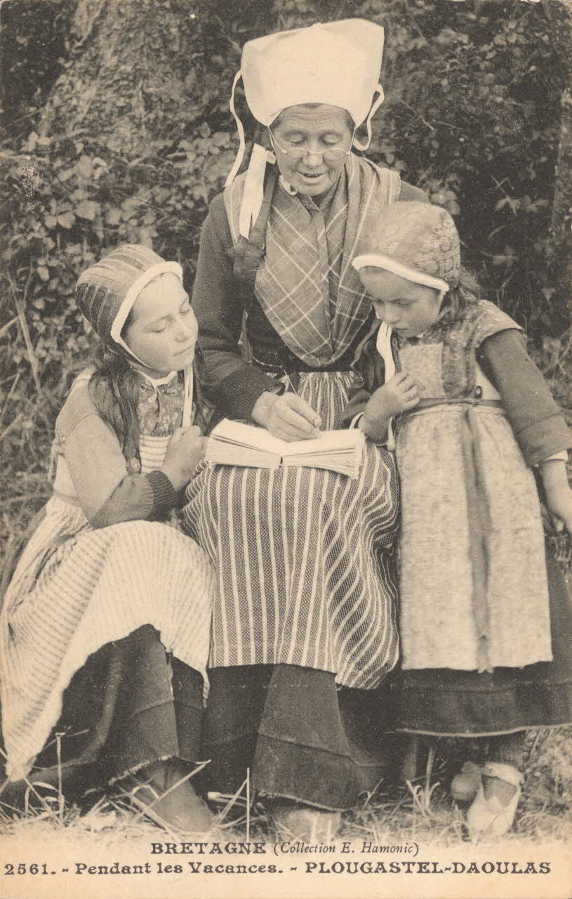 carte postale PENDANT LES VACANCES Finistère 1903-1920 019502 Photo