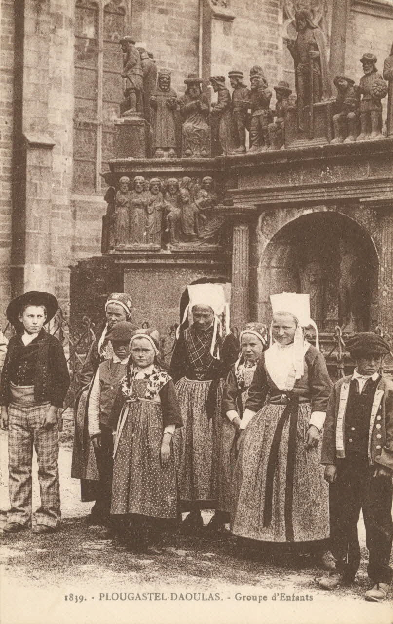 carte postale GROUPES D'ENFANTS Finistère 1903-1920 019505 Photo