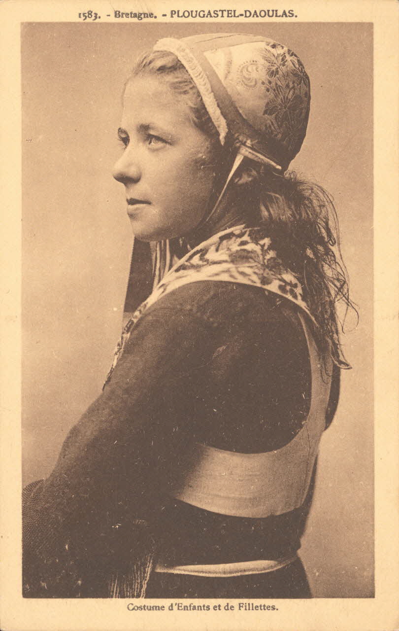 carte postale COSTUME D'ENFANTS ET DE FILLETTES Finistère 1903-1920 019515 Photo