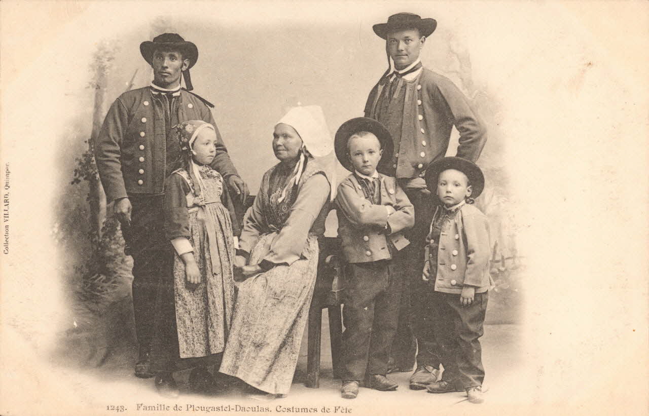 carte postale FAMILLE DE PLOUGASTEL Finistère 1903 019519 Photo