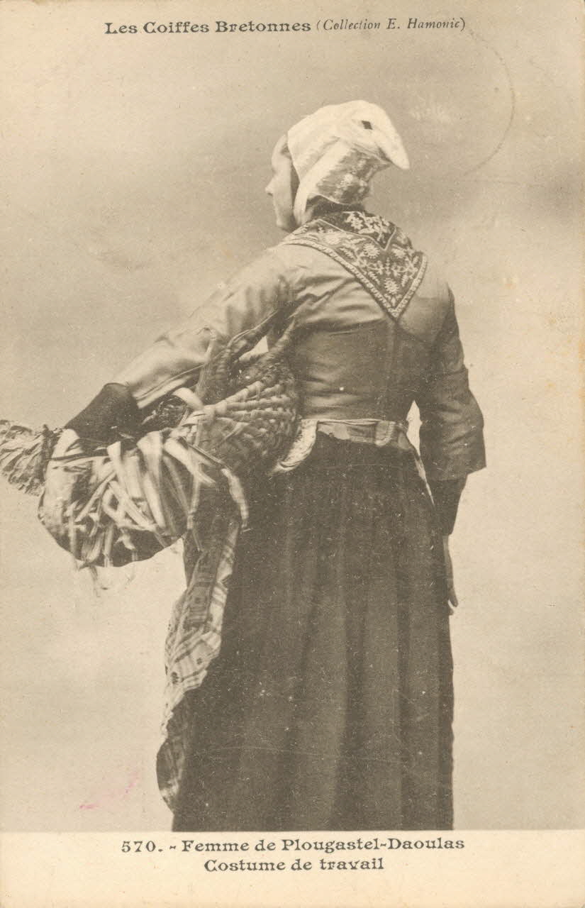 carte postale COSTUME DE TRAVAIL Finistère 1903 019524 Photo