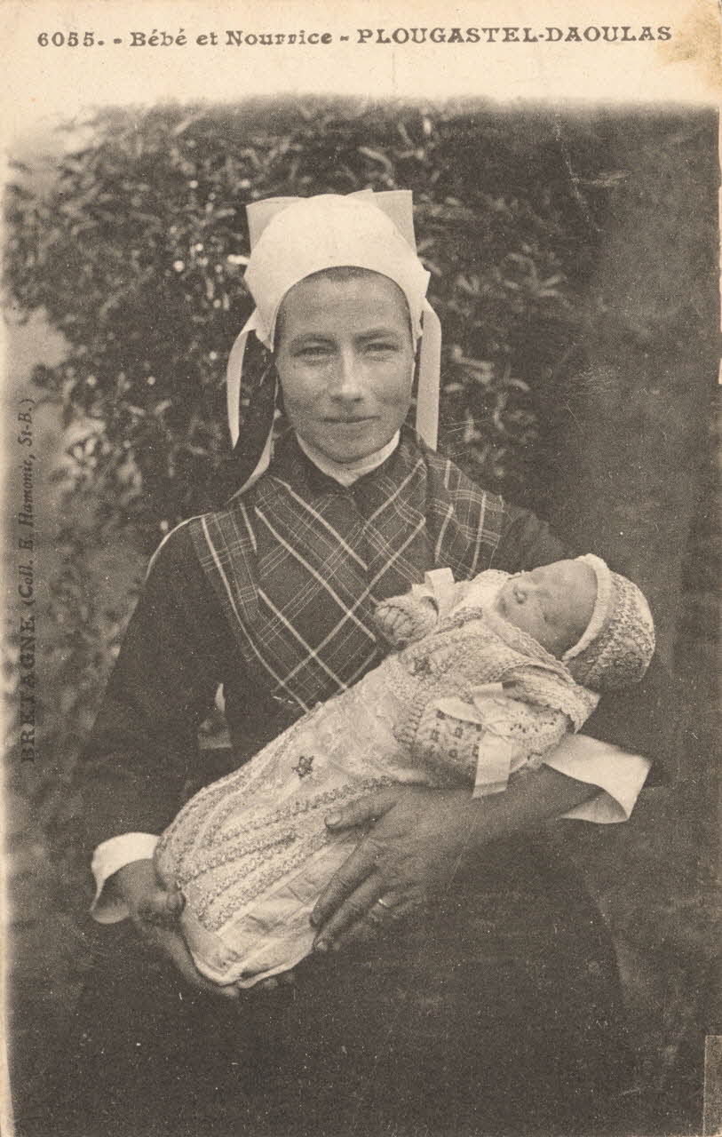 carte postale BEBE ET NOURRICE Finistère 1903-1920 019531 Photo