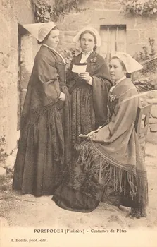 carte postale COSTUMES DE FETES Finistère 1903-1920 019698 Photo