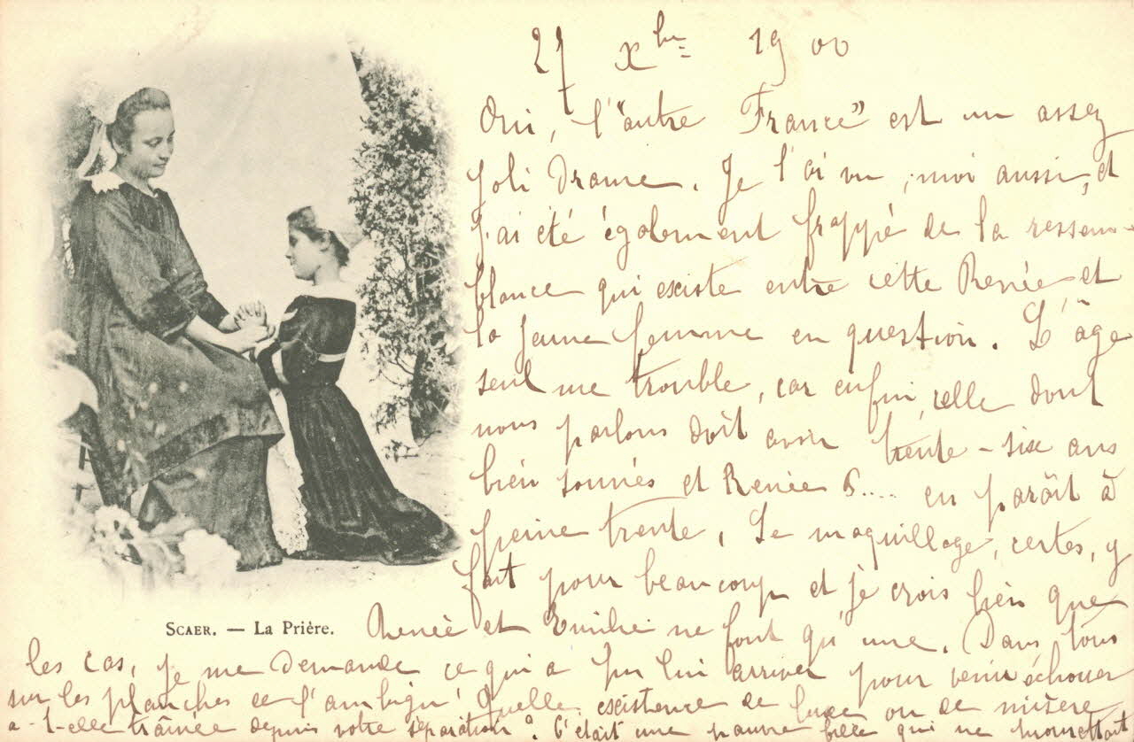 carte postale LA PRIERE Finistère 1900 019893 Photo
