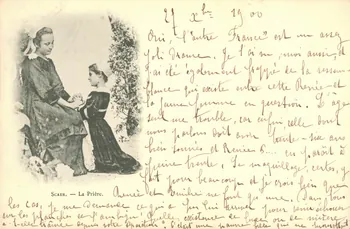 carte postale LA PRIERE Finistère 1900 019893 Photo