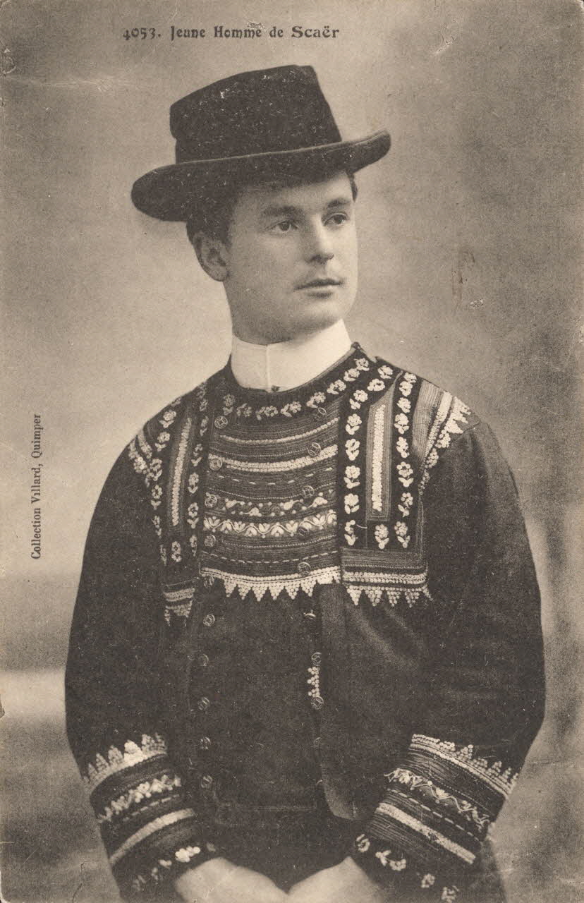 carte postale JEUNE HOMME DE SCAER Finistère 1914 019898 Photo