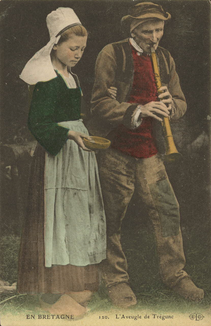 carte postale L'AVEUGLE DE TREGUNC Finistère 1903-1920 019926 Photo