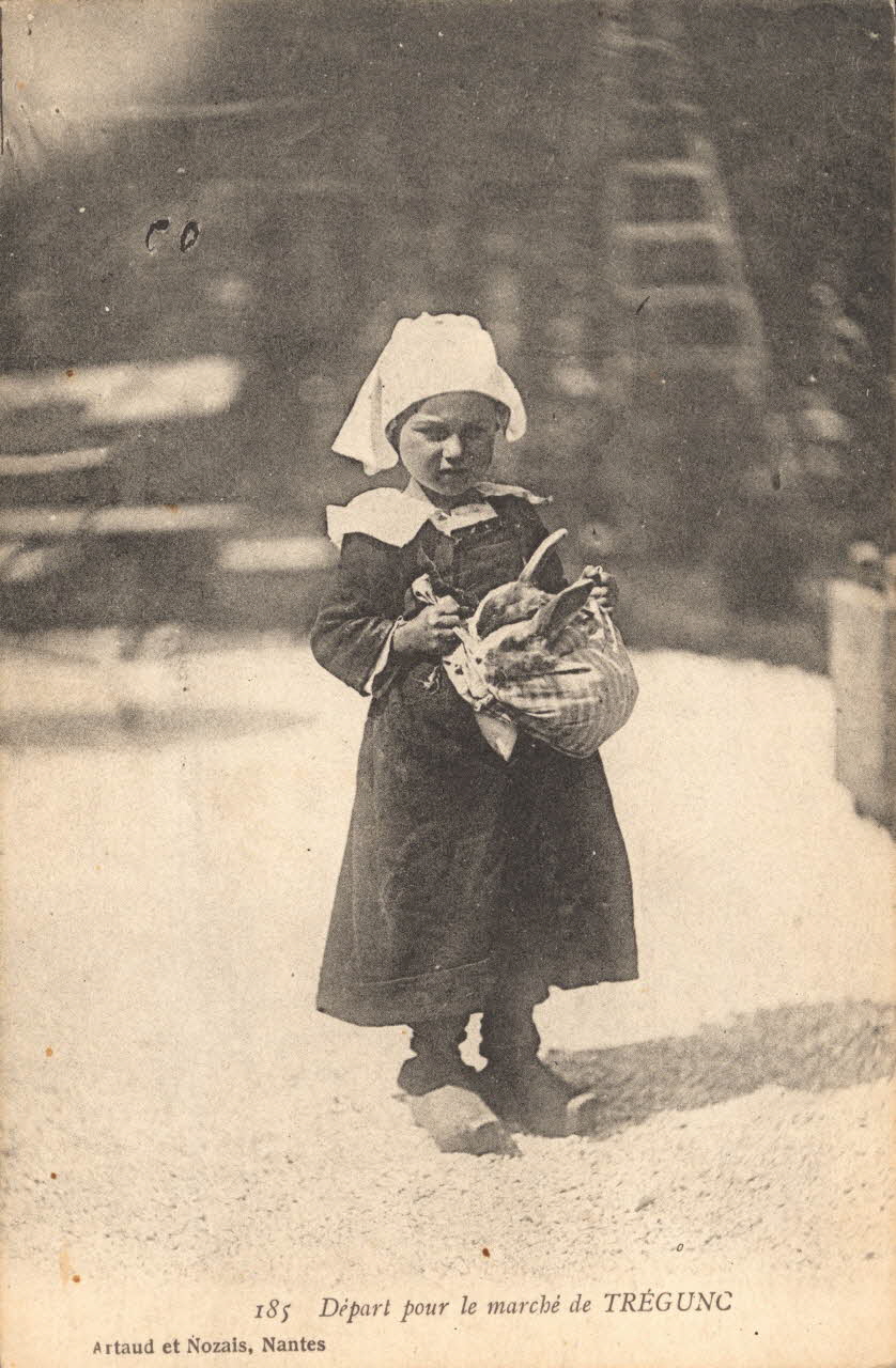 carte postale DEPART POUR LE MARCHE Finistère 1924 019929 Photo
