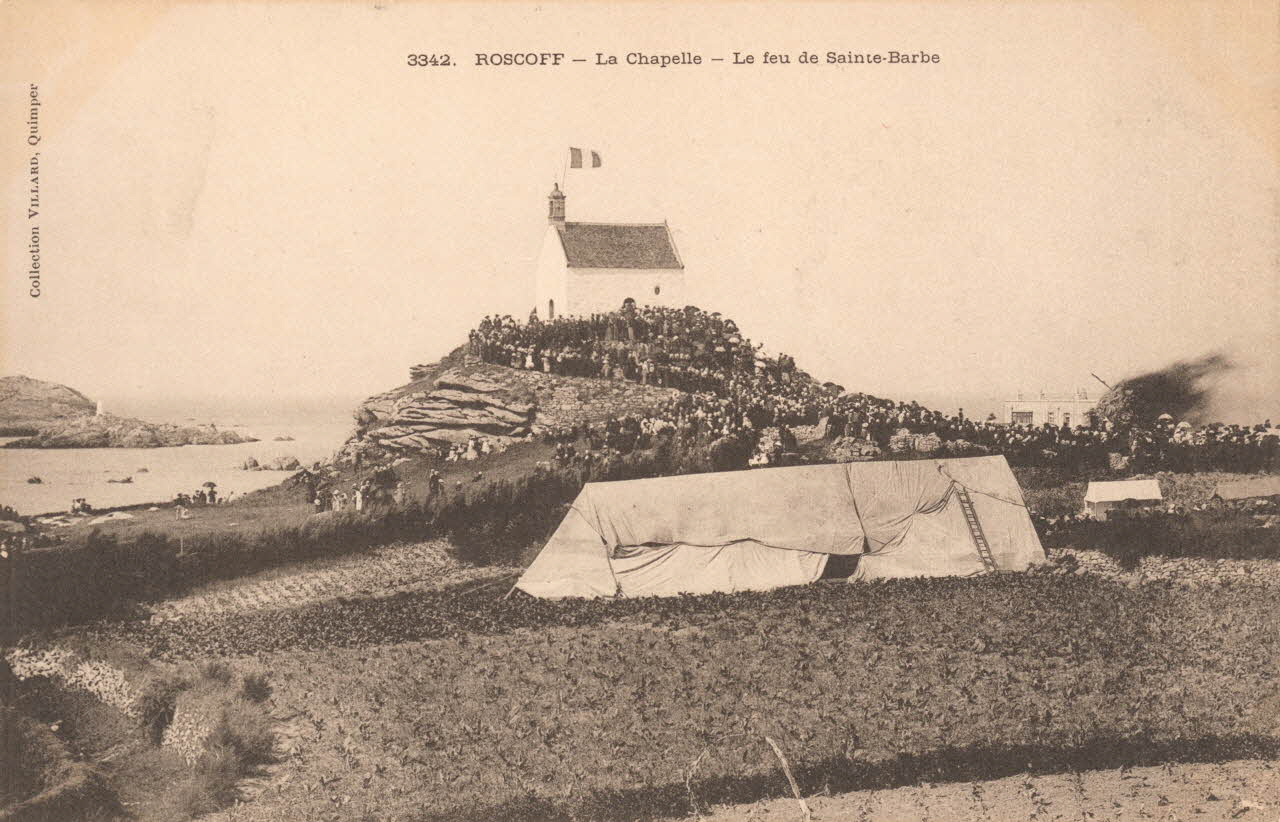 carte postale LE FEU DE SAINTE BARBE Finistère 1903 020052 Photo