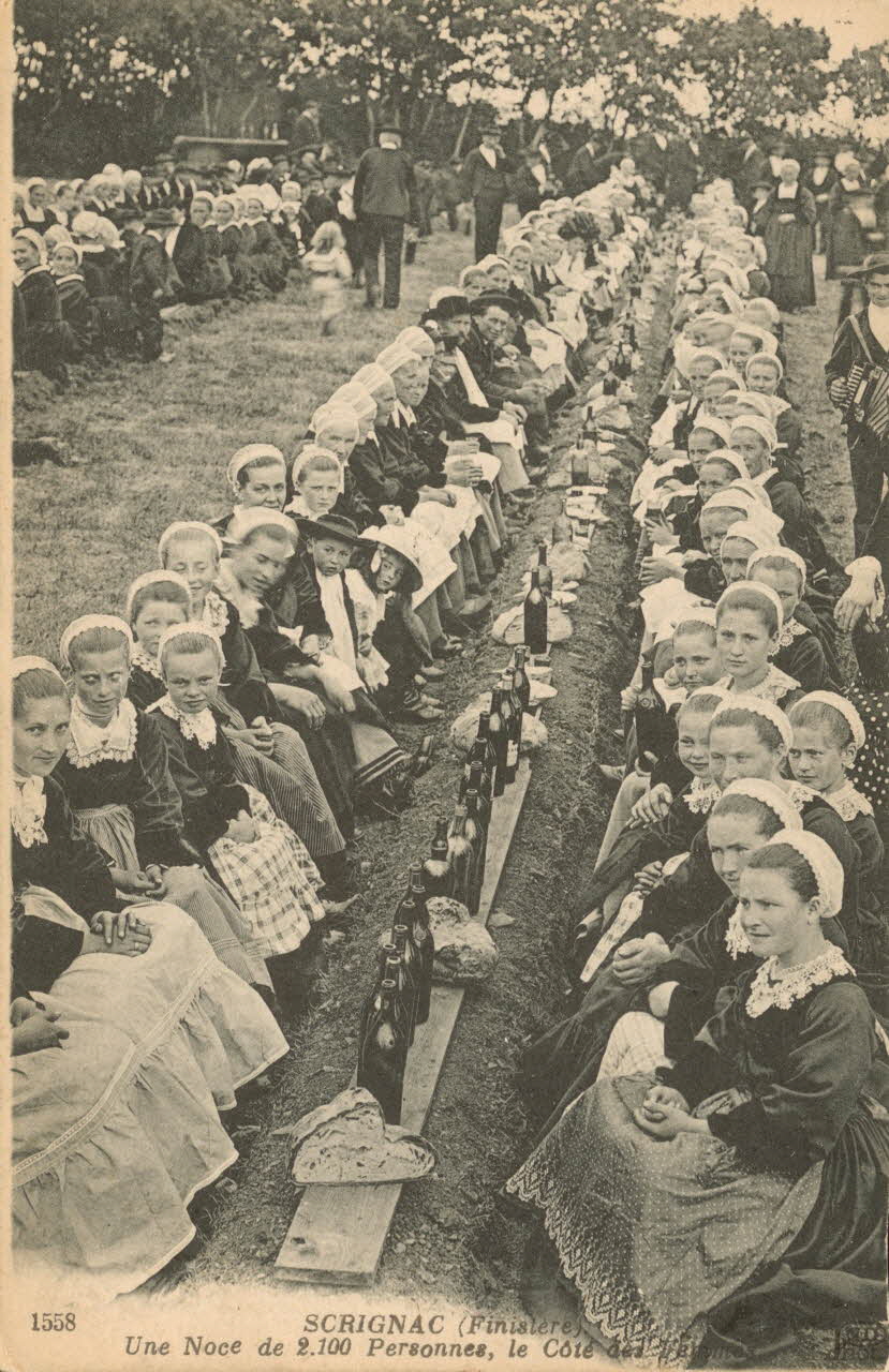 carte postale NOCE DE 2100 PERSONNES, COTE FEMMES Finistère 1903-1920 020118 Photo