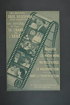 Edith Piaf ; Jean Vals ; Tino Rossi ; Paul Beuscher, Editions chanson petit format 1943 1969.88.31  Photo Mucem