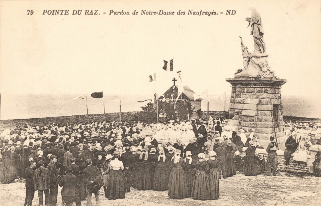 carte postale POINTE DU RAZ 1903-1920 020194 Photo