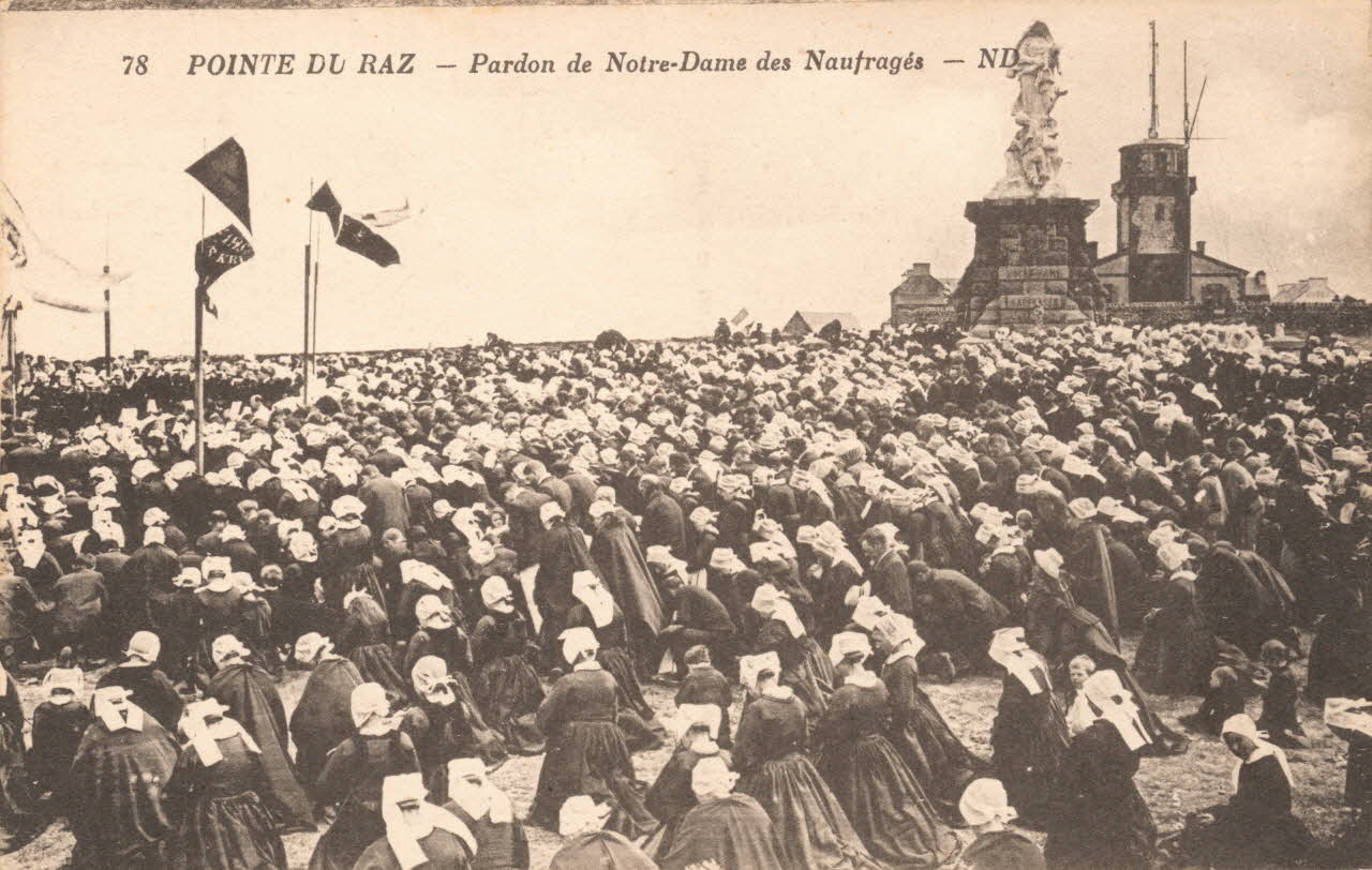 carte postale POINTE DU RAZ 1903-1920 020195 Photo