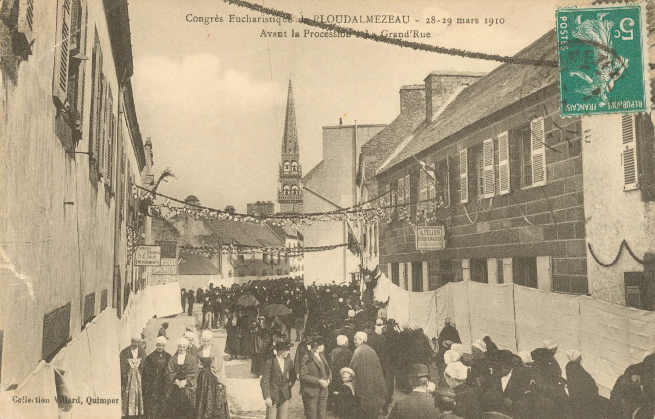 carte postale CONGRES EUCHARISTIQUE Finistère 1910 020278 Photo