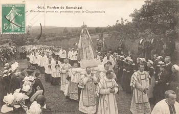 carte postale MIRACULEUSE PORTEE EN PROCESSION Finistère 1908 020318 Photo