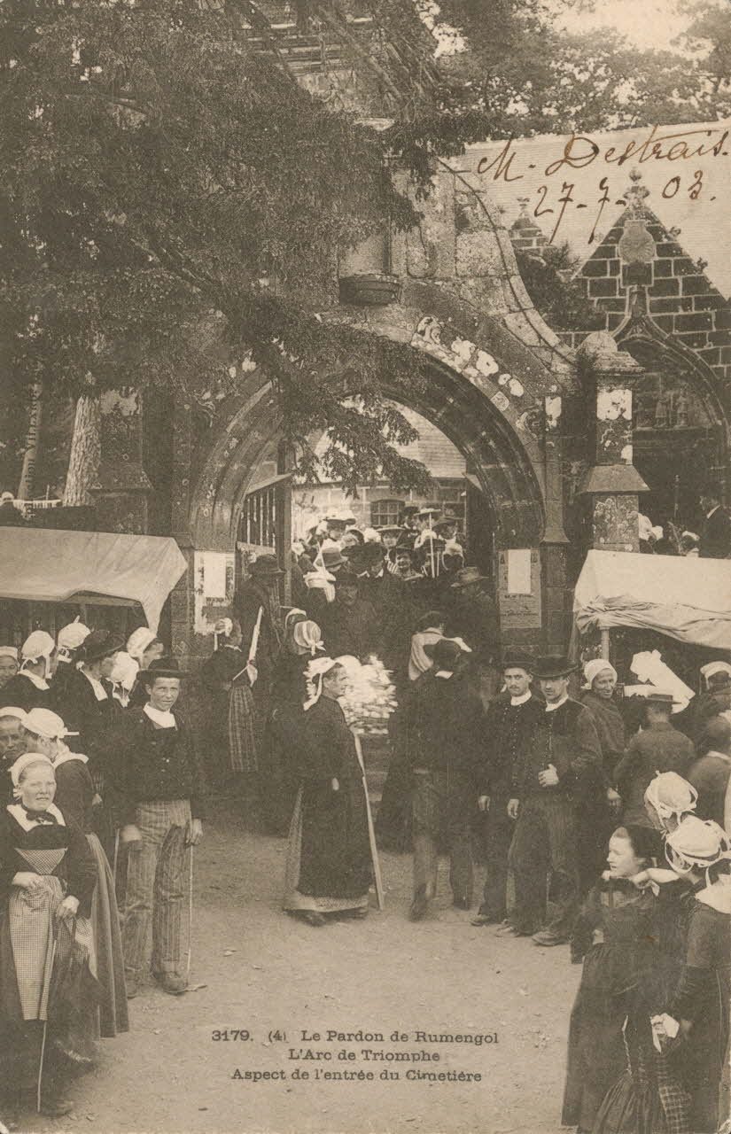 carte postale L'ARC DE TRIOMPHE Finistère 1903 020327 Photo