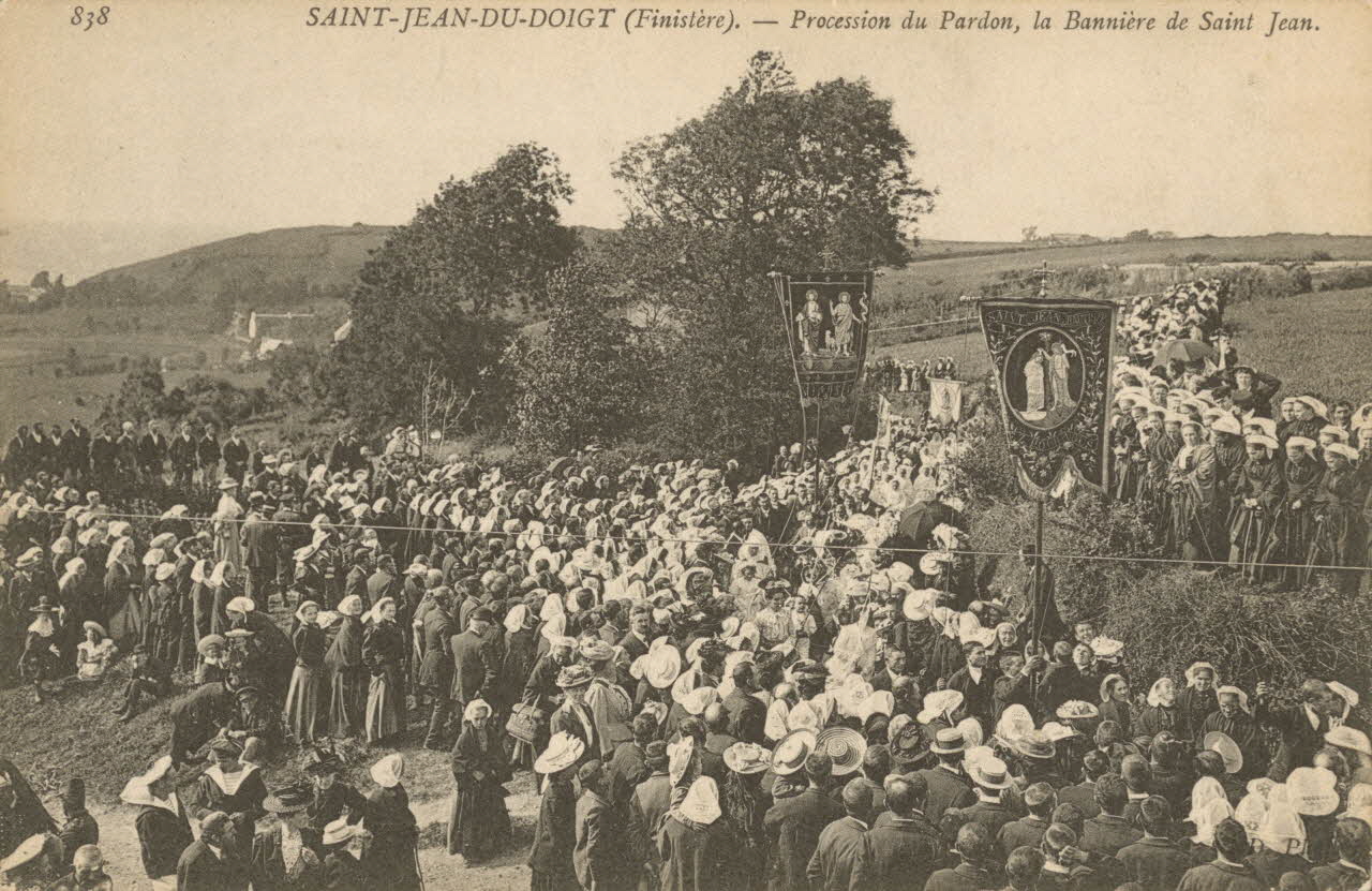 carte postale PROCESSION DU PARDON DE ST JEAN Finistère 1903-1920 020340 Photo
