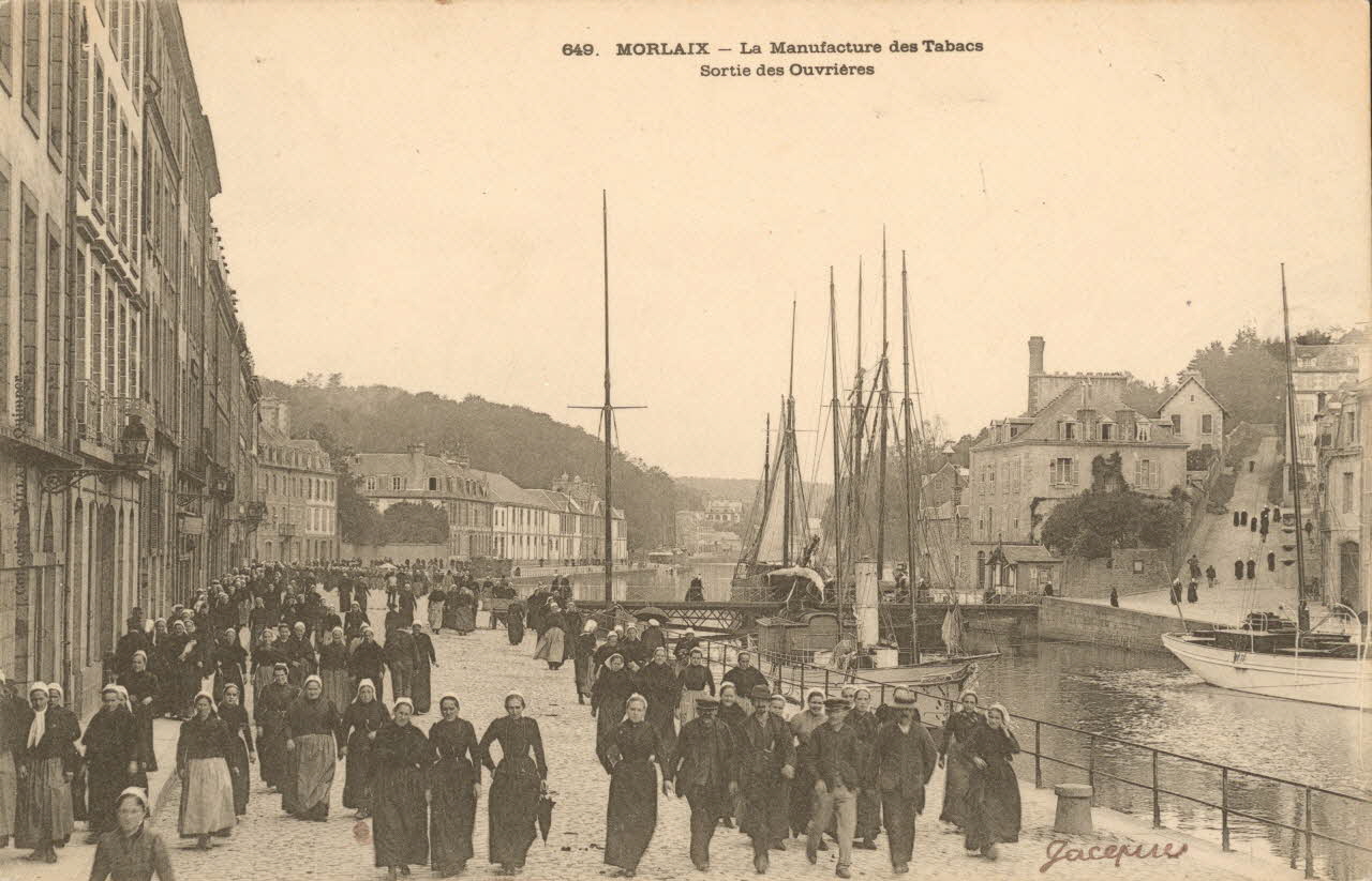 carte postale MANUFACTURE DES TABACS Finistère 1903 020370 Photo