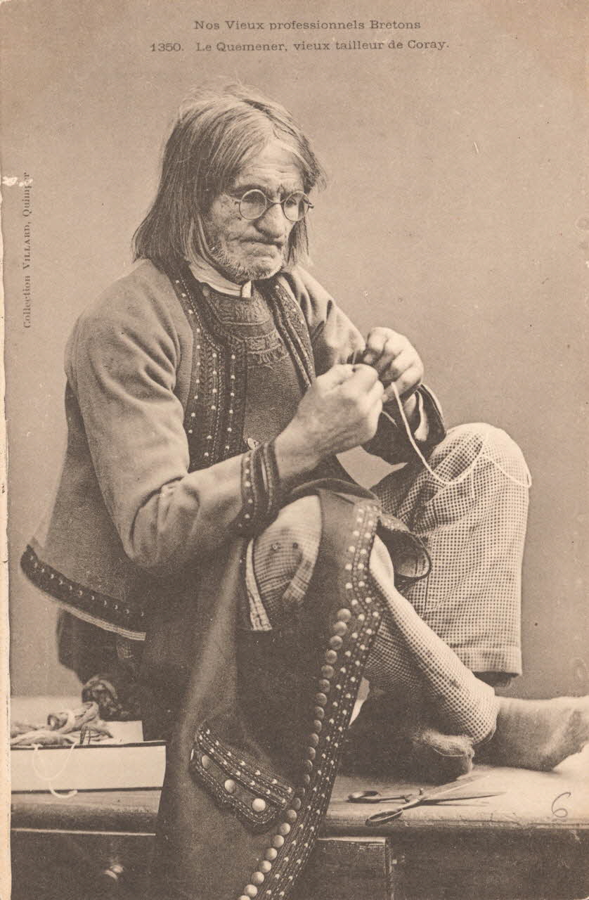 carte postale LE QUEMENEUR VIEUX TAILLEUR Finistère 1906 020420 Photo