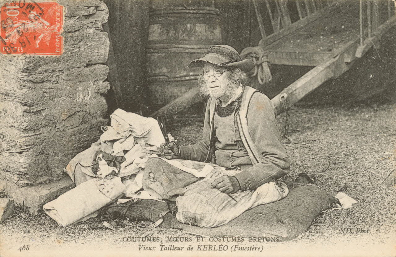 carte postale VIEUX TAILLEUR DE KERLEO Finistère 1909 020431 Photo
