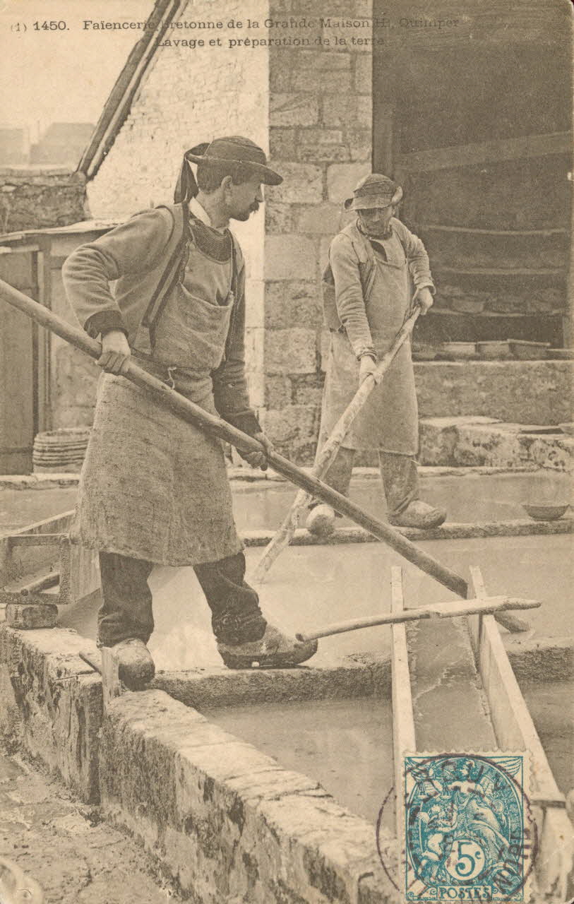 carte postale LAVAGE ET PREPARATION DE LA TERRE Calvados 1903 020457 Photo