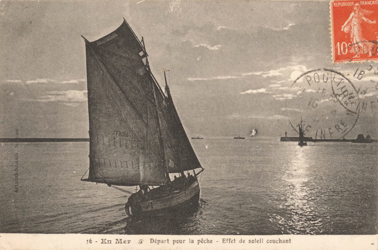 carte postale DEPART POUR LA PECHE 1913 020510 Photo