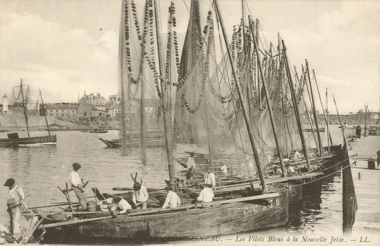 carte postale LES FILETS BLEUS Finistère 1903-1920 020542 Photo