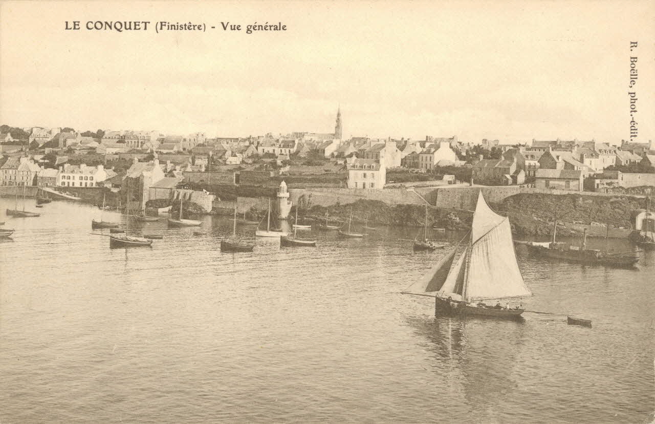 carte postale LE CONQUET. VUE GENRALE Finistère 1903-1920 020585  Photo