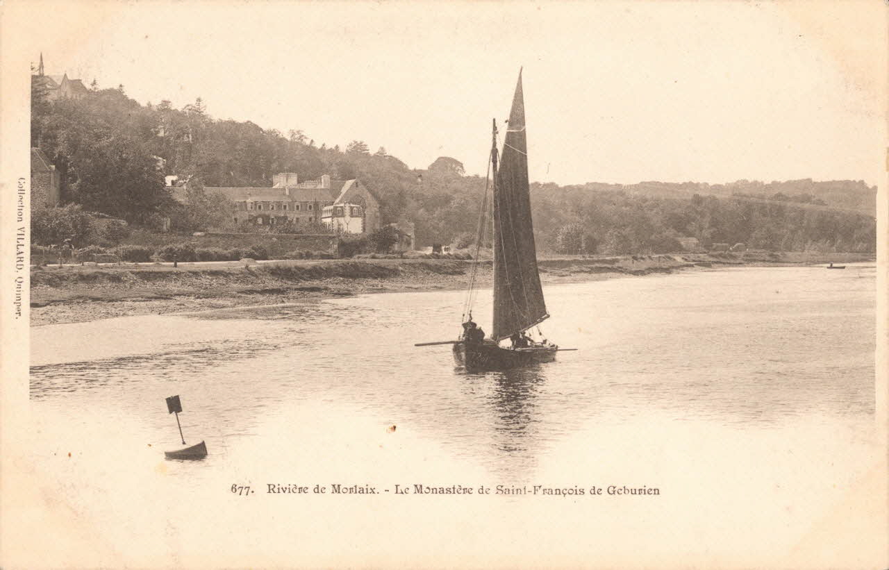 carte postale RIVIERE ET MONASTERE SAINT-FRANCOIS Finistère 1903 020621 Photo