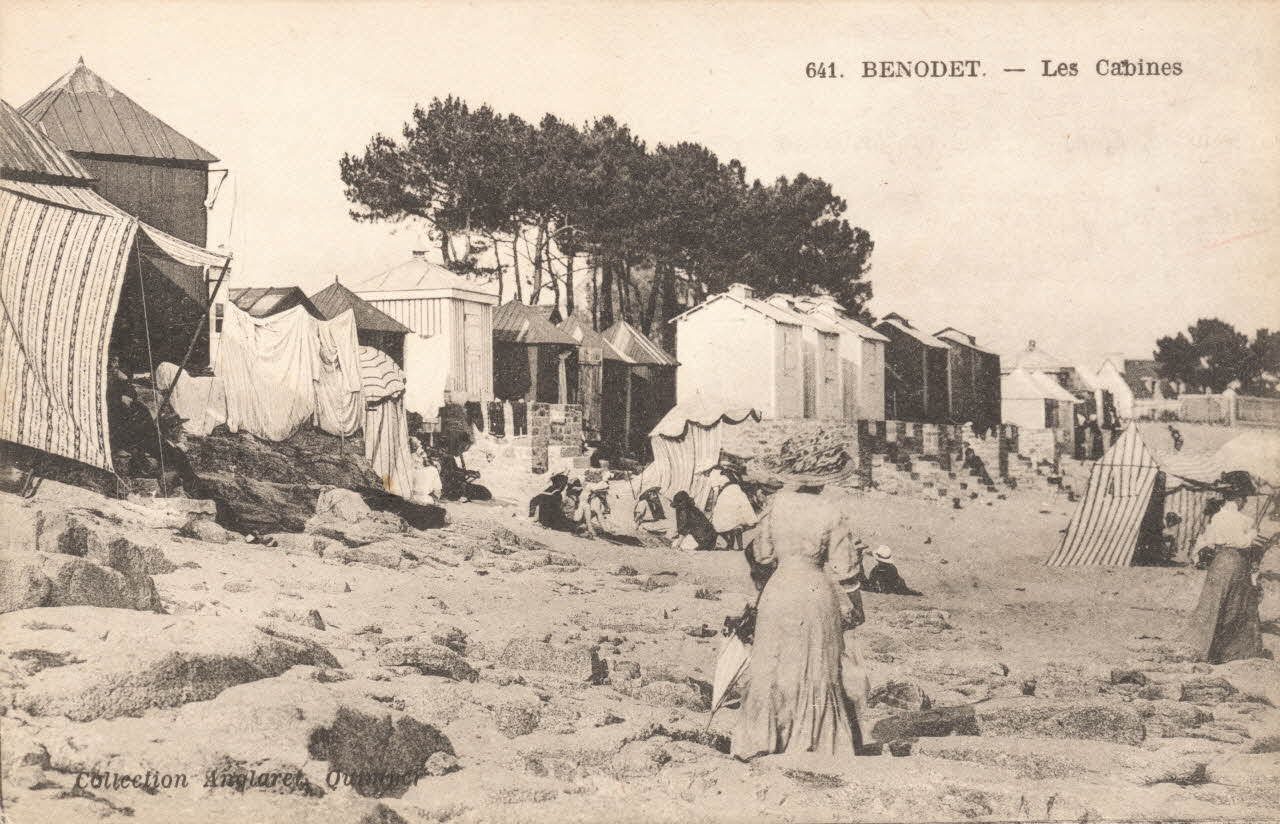 carte postale LES CABINES Finistère 1903-1920 020647 Photo
