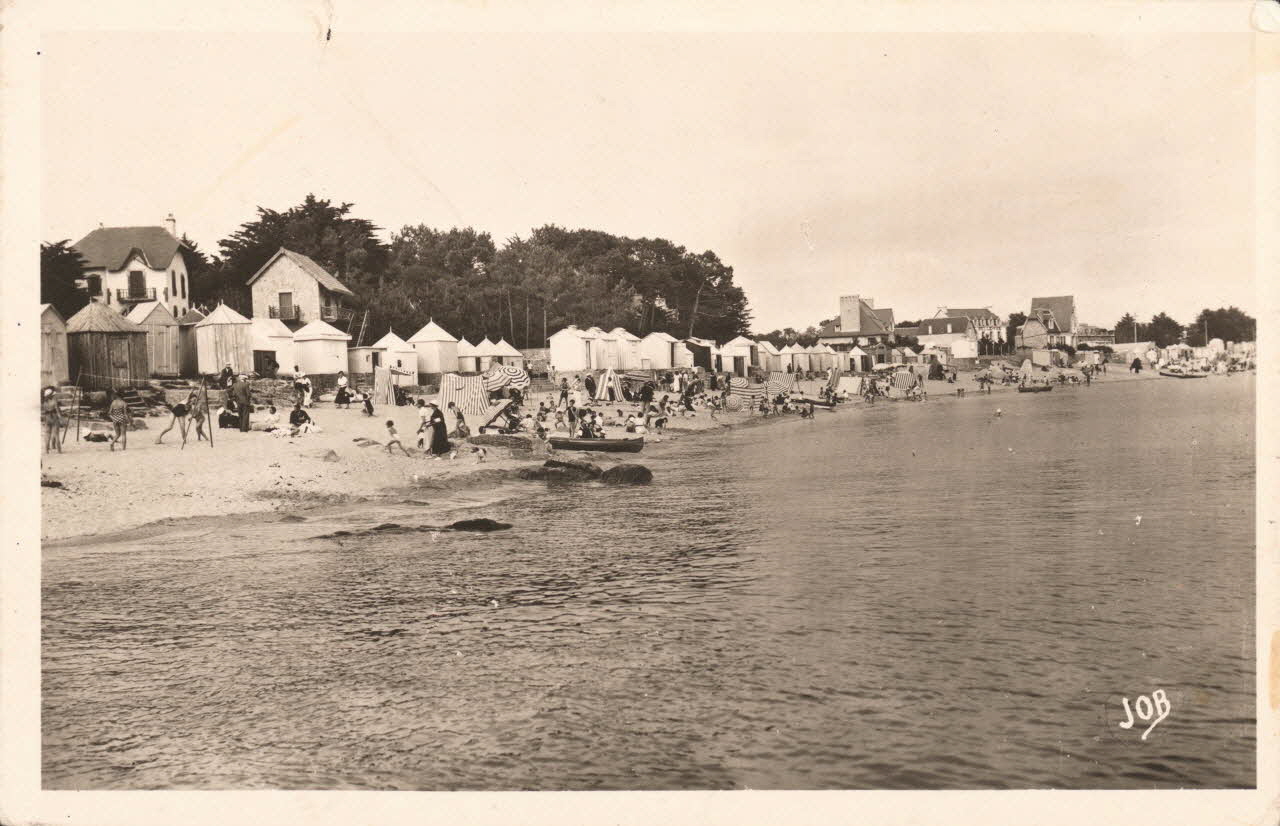 carte postale LA PLAGE A MAREE HAUTE Finistère 1948 020648 Photo