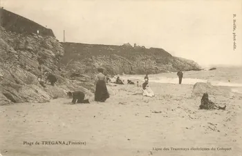 carte postale PLAGE DE TREGANA Finistère 1903-1920 020670  Photo