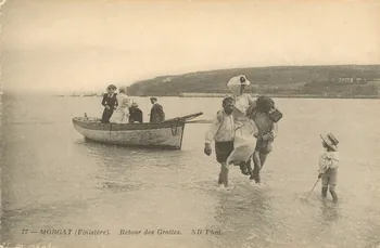 carte postale RETOUR DES GROTTES Finistère 1903-1920 020672  Photo