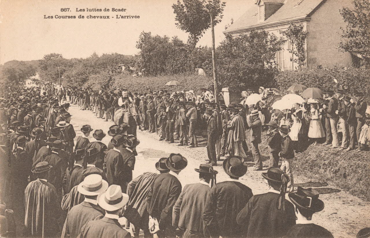 carte postale LES LUTTES DE SCAER Finistère 1903-1920 020720 Photo