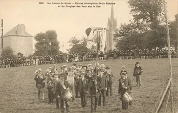 carte postale LES LUTTES DE SCAER Finistère 1903 020721 Photo