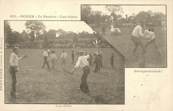 carte postale LE PARDON, LES LUTTES Finistère 1903 020725 Photo