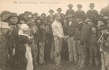 carte postale LES LUTTES DE SCAER Finistère 1903 020727 Photo