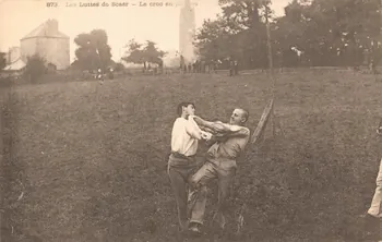 carte postale LES LUTTES DE SCAER Finistère 1903 020729 Photo