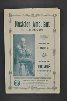 Henri Christiné ; L. Boucot partition de musique petit format 1913 1971.33.102 Photo Mucem