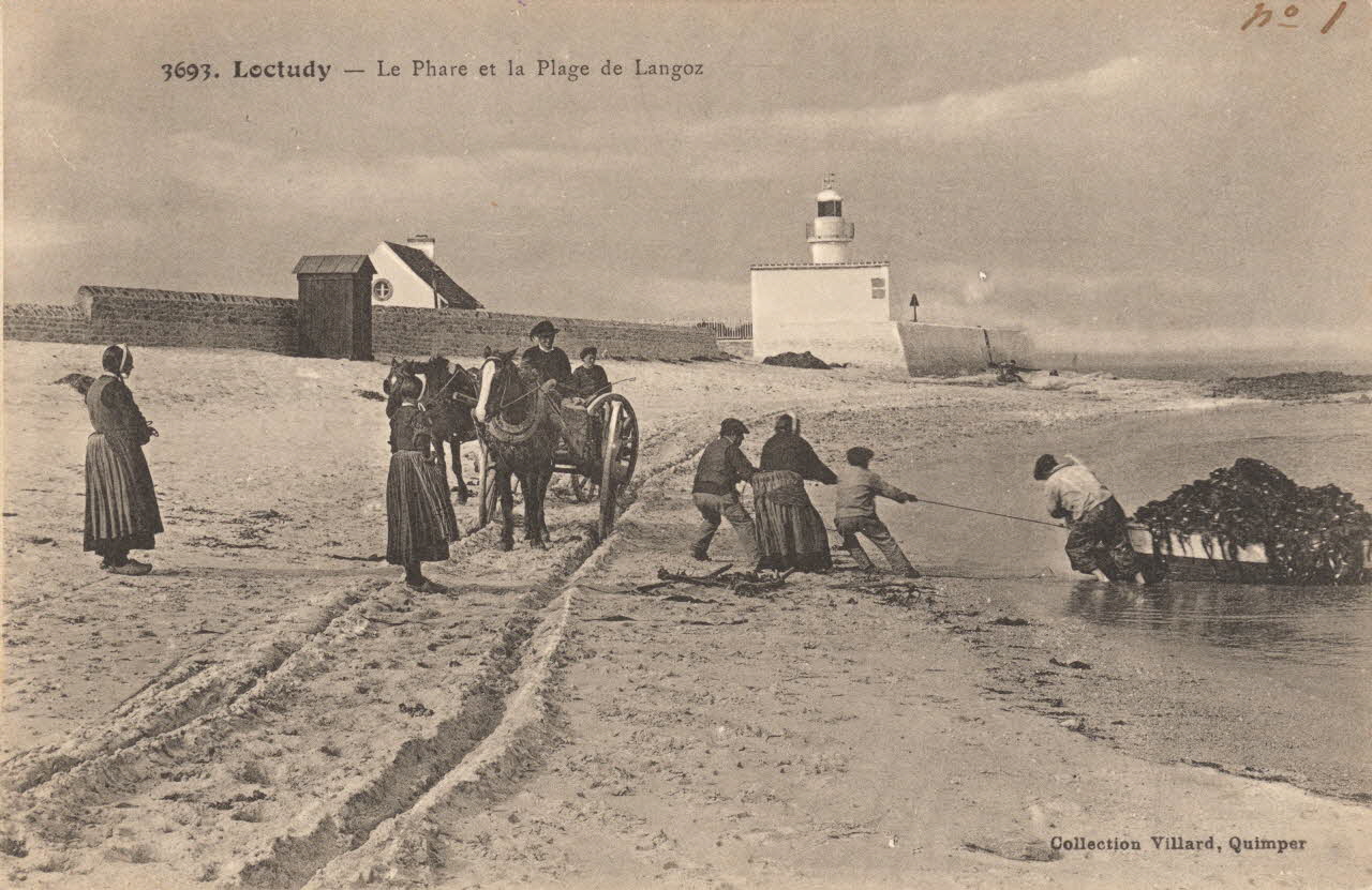 carte postale LA PLAGE DE LANGOZ Finistère 1903-1920 021480 Photo